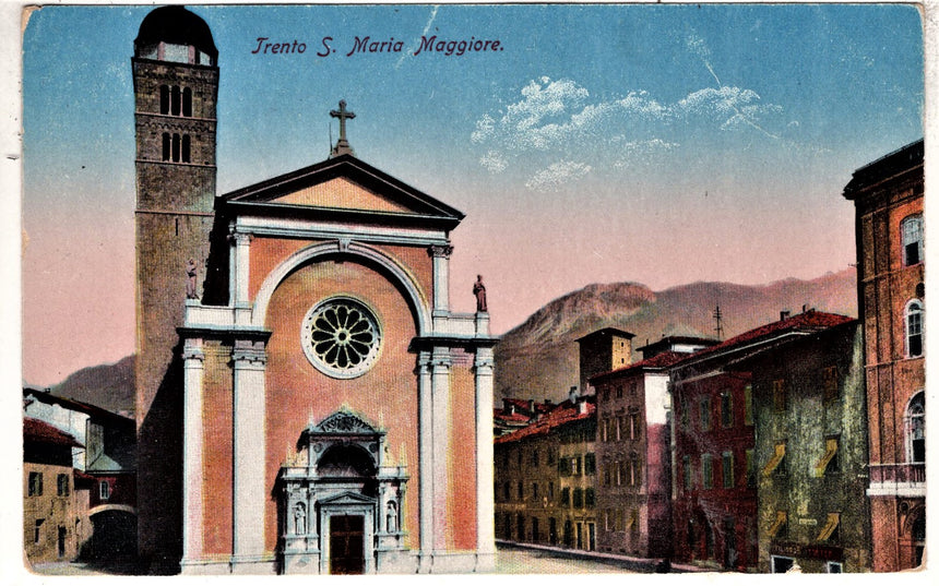 Cartolina antica Trento S.Maria Maggiore