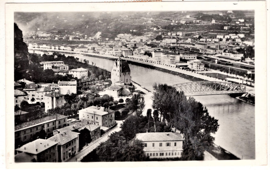 Cartolina antica Trento panorama spedita per Bari