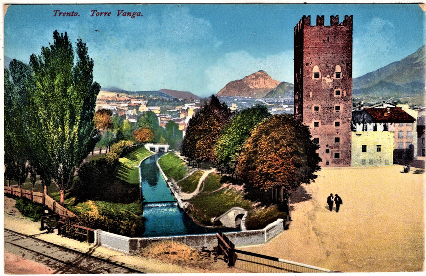 Cartolina antica Trento Torre Vanga