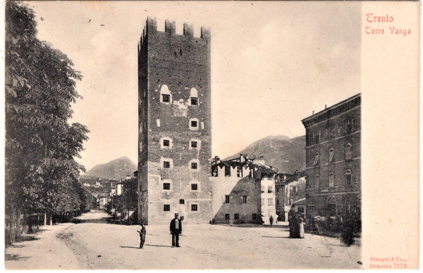 Cartolina antica Trento Torre Vanga