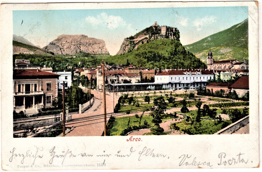Cartolina antica Arco Trento ARCO