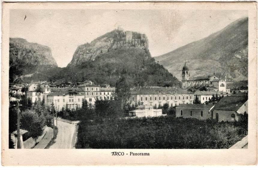 Cartolina antica Arco Trento Arco panorama