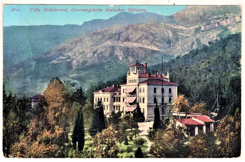 Cartolina antica Arco Trento villa Hildebrand