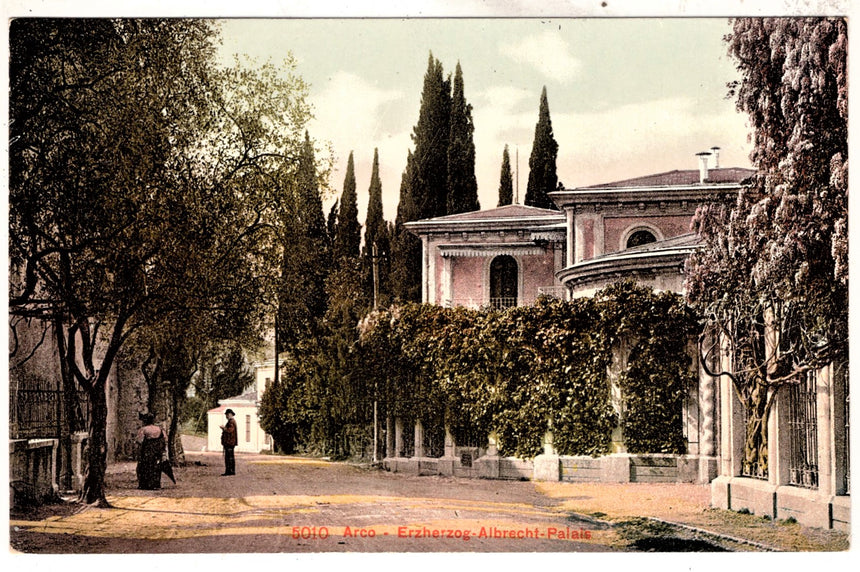 Cartolina antica Arco Trento Erzherzog Albrecht Palais