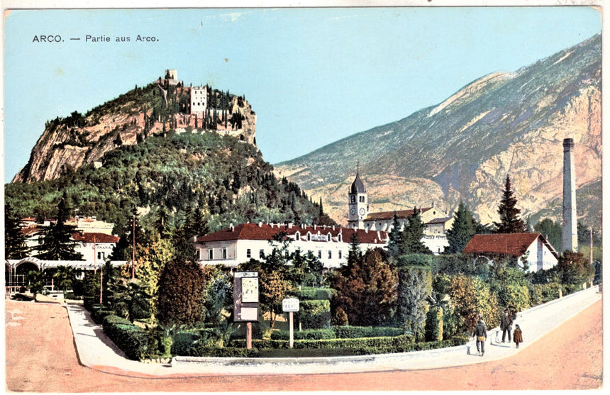 Cartolina antica Arco Trento partie aus Arco