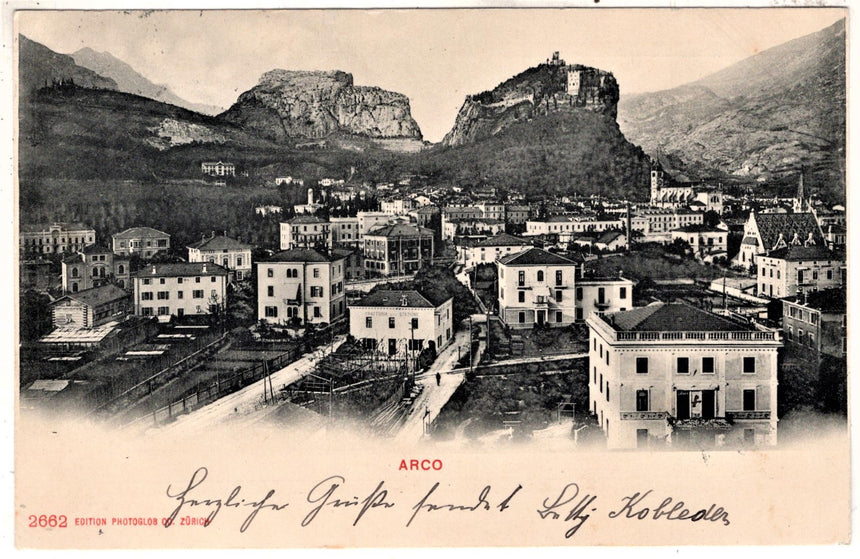 Cartolina antica Arco Trento ARCO