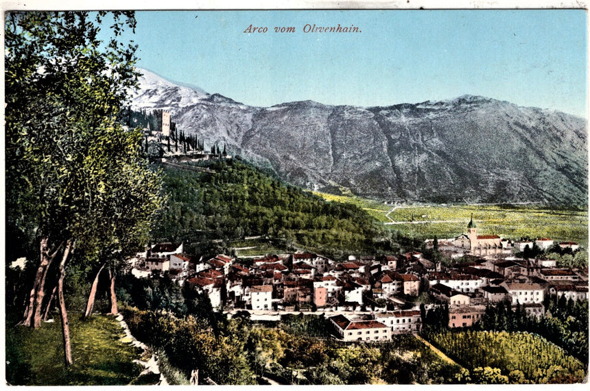 Cartolina antica Arco Trento Arco vom Olwenhain