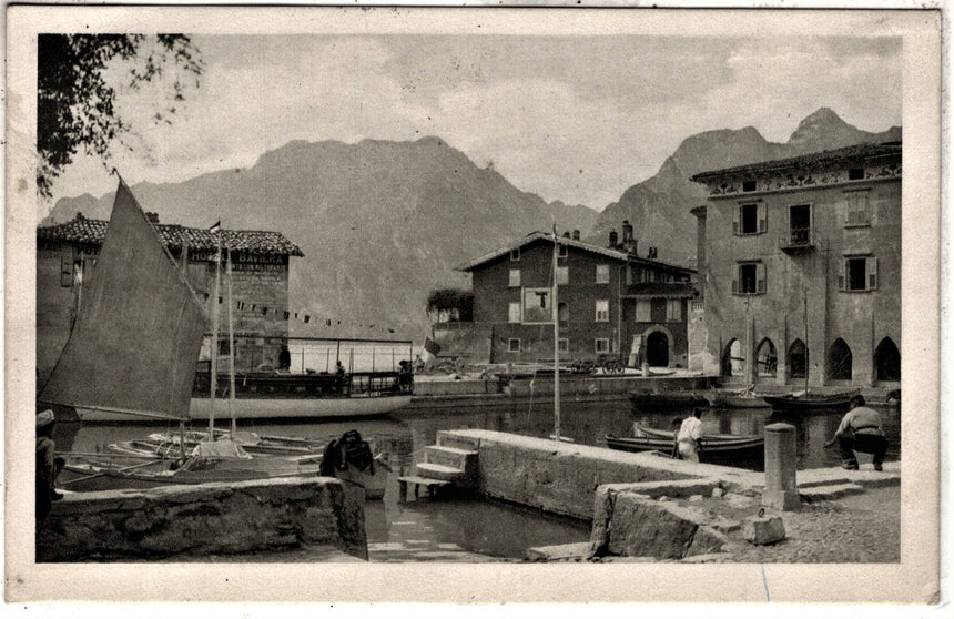 Cartolina antica Torbole sul Garda panorama