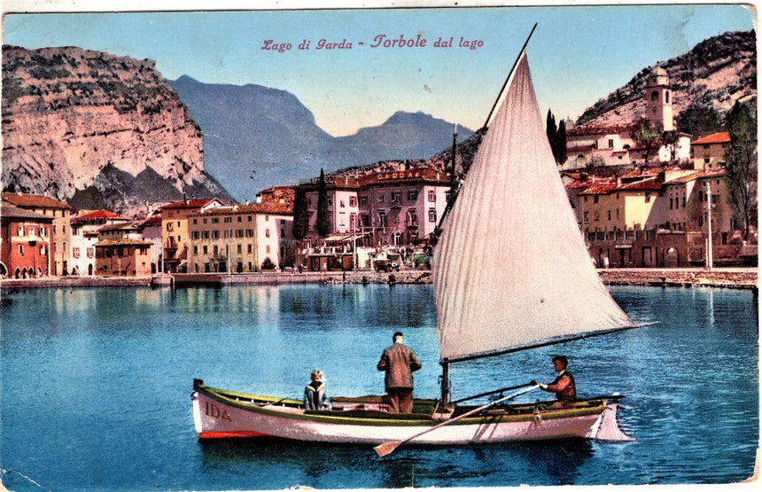 Cartolina antica Torbole sul Garda panorama