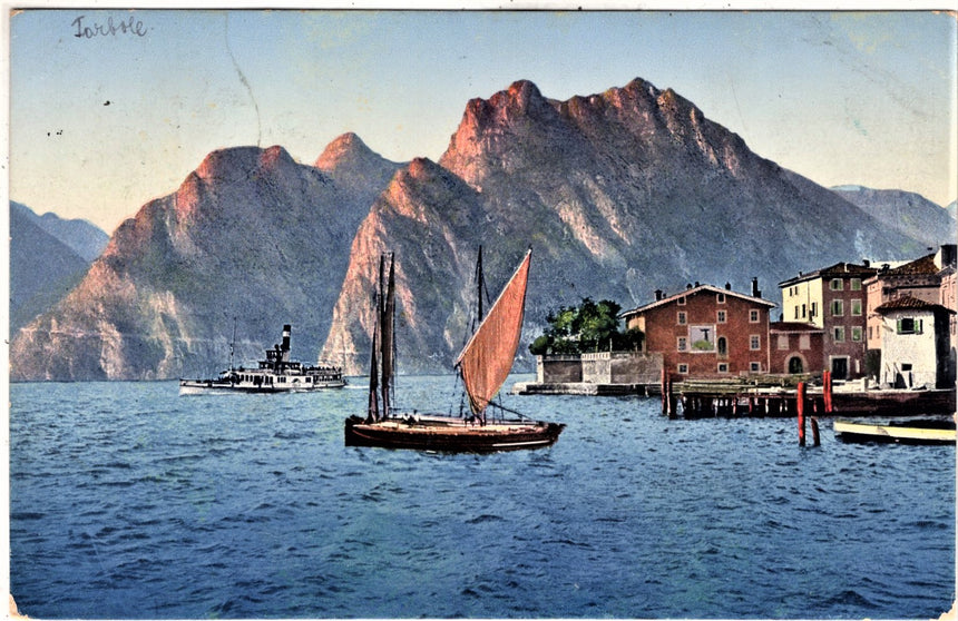 Cartolina antica Torbole sul Garda la Rocchetta