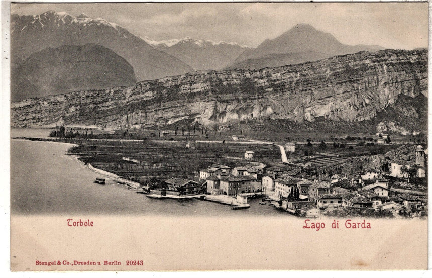 Cartolina antica Torbole sul Garda panorama