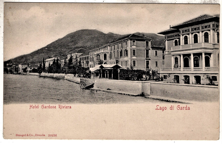 Cartolina antica Gardone sul Garda Hotel Gardone