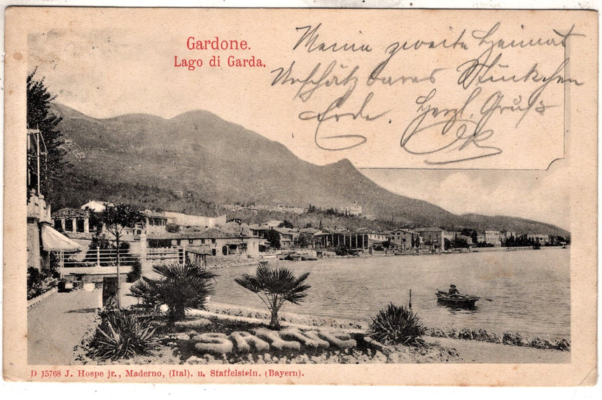 Cartolina antica Gardone sul Garda spedita dalla Germania