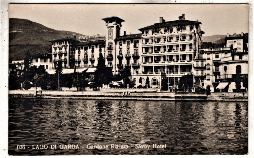 Cartolina antica Gardone sul Garda Hotel Savoy