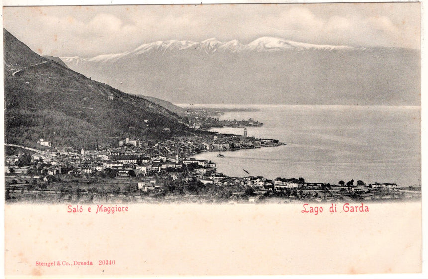 Cartolina antica Salò sul Garda Salò e Maggiore