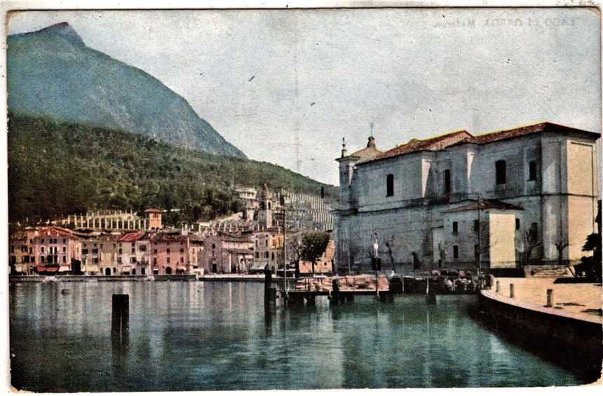 Cartolina antica Maderno sul Garda panorama