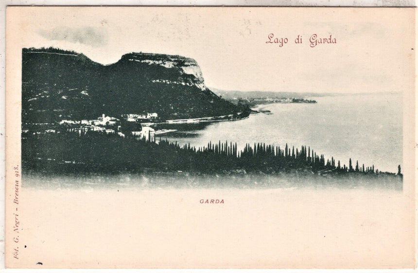 Cartolina antica Garda Lago del Garda panorama nel 1900