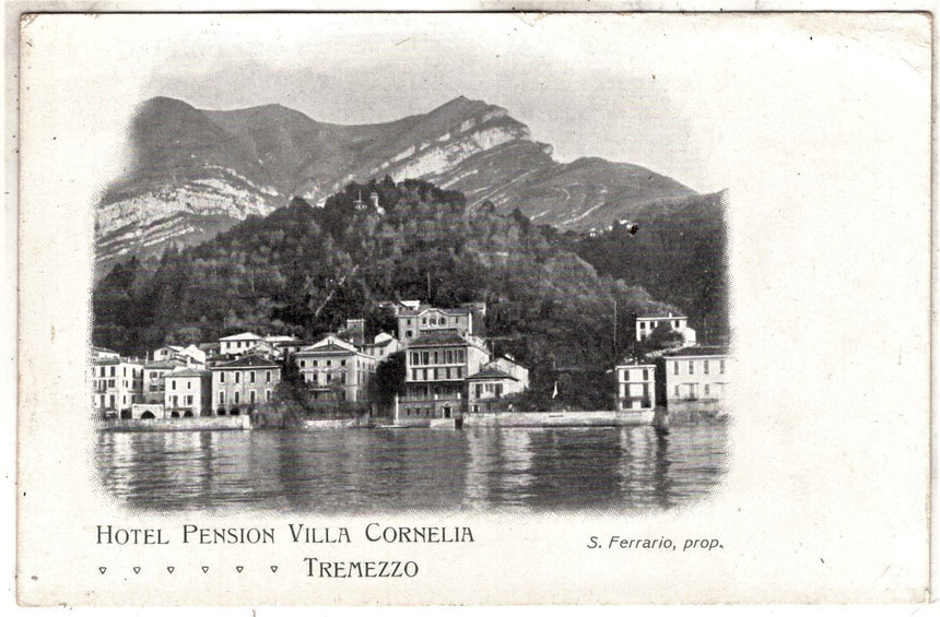 Cartolina antica Como Tremezzo Hotel Pension Villa Cornelia