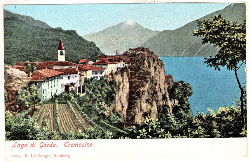 Cartolina antica Garda lago del Garda Tremosine panorama