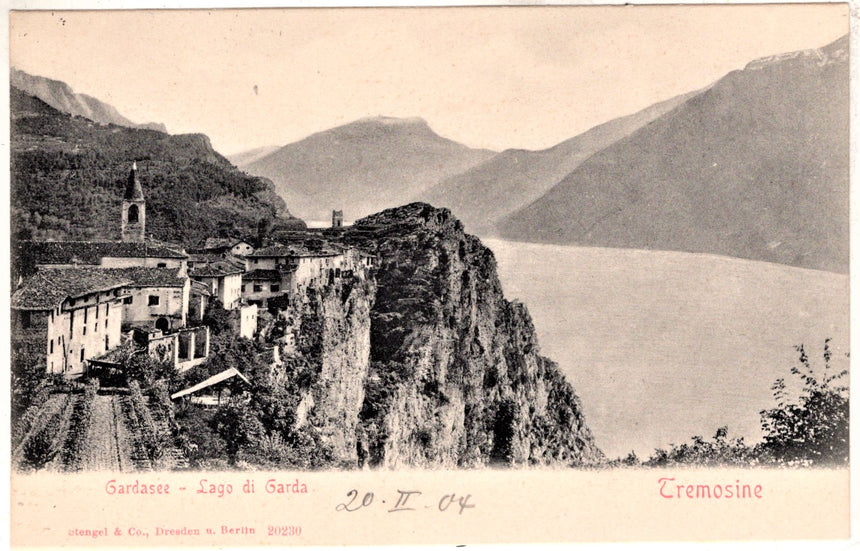 Cartolina antica Tremosine Gardasee lago di Garda panorama