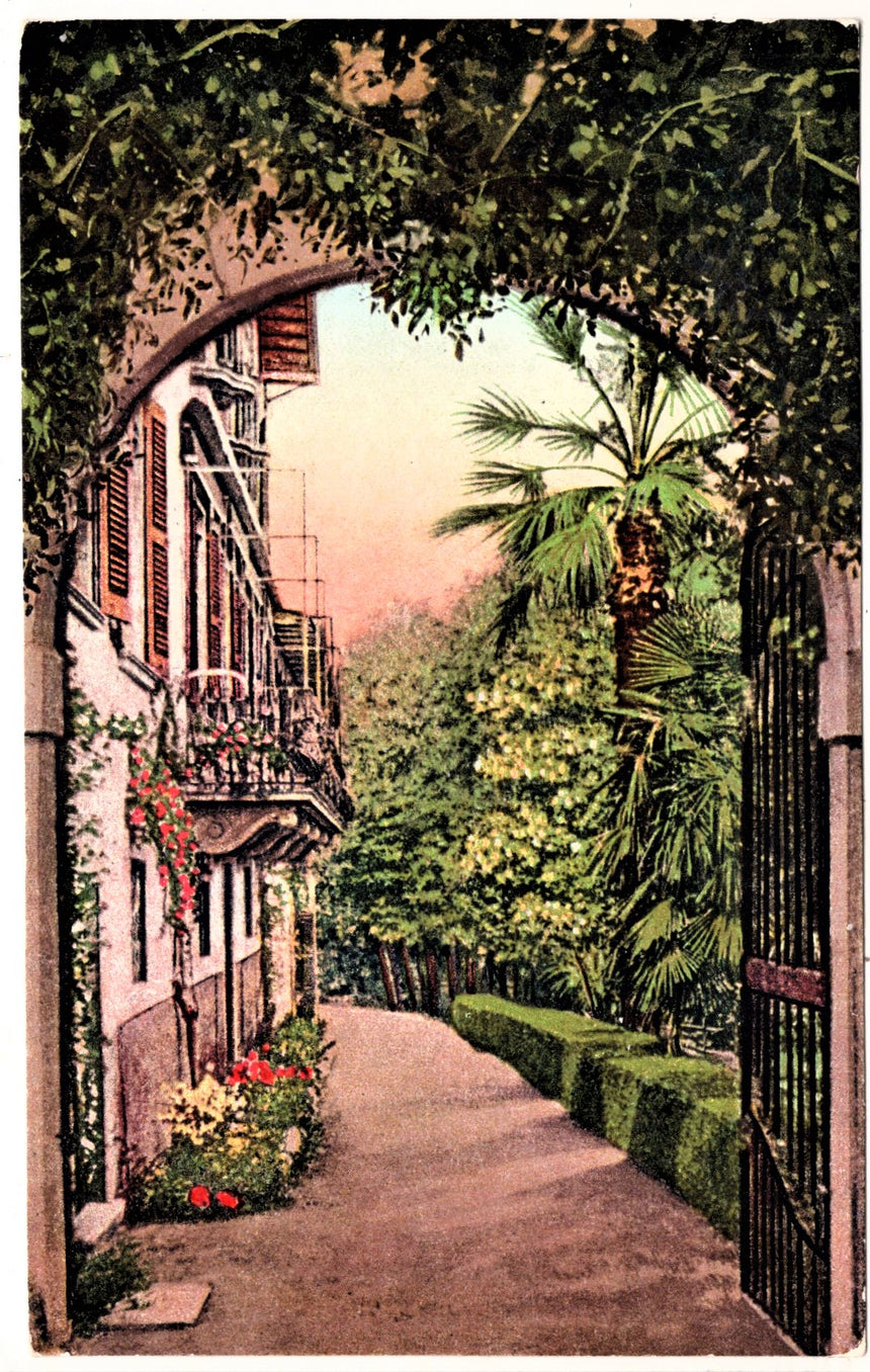 Cartolina antica Gardone del Garda Cargnacco villa G. D Annunzio