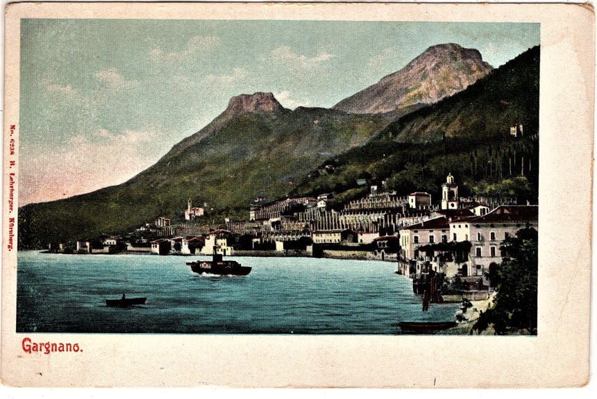 Cartolina antica Gargnano del Garda panorama