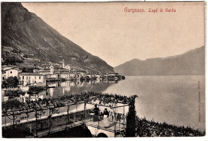 Cartolina antica Gargnano del Garda panorama