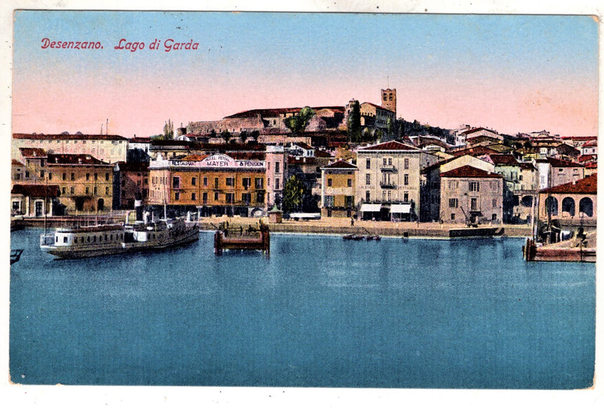 Cartolina antica Desenzano lago di Garda