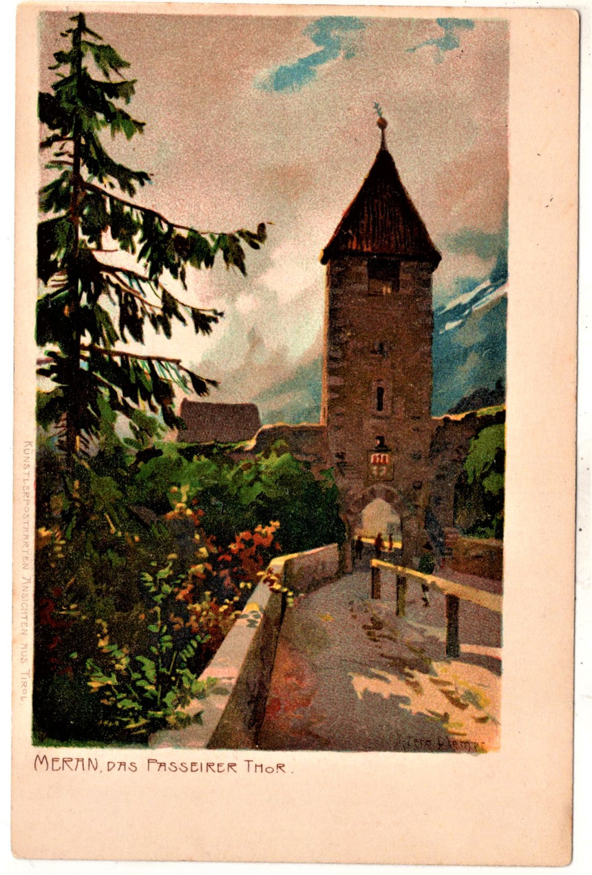 Cartolina antica Meran das Passeirer fhor