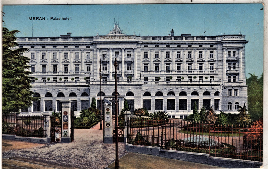 Cartolina antica Merano Palasthotel