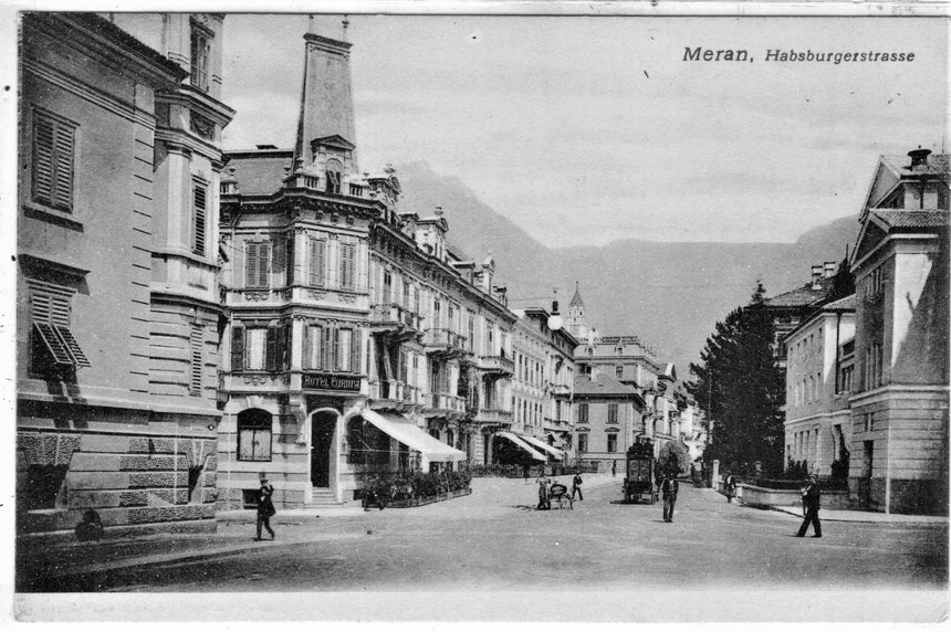 Cartolina antica Meran Habsburgerstrasse