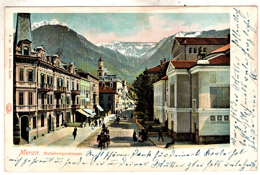Cartolina antica Meran Habsburgerstrasse