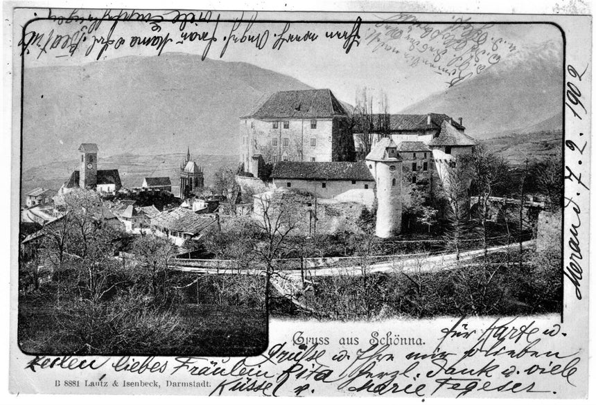 Cartolina antica Merano Gruss aus Schonna
