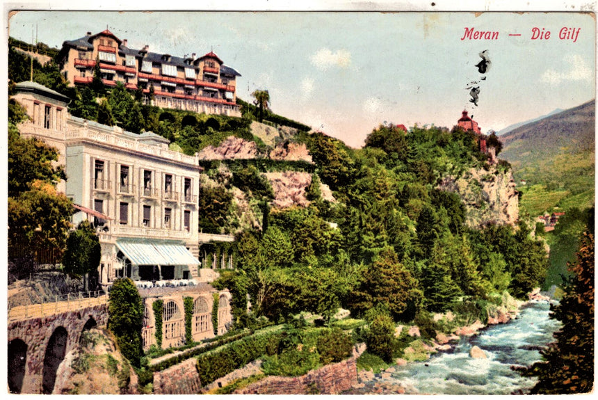 Cartolina antica Merano die Gilf