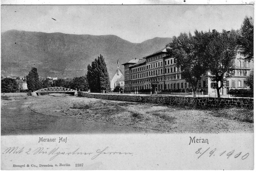 Cartolina antica Merano Meraner Hof