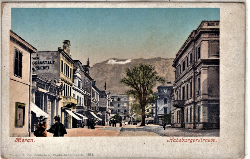 Cartolina antica Merano Habsburgerstrasse