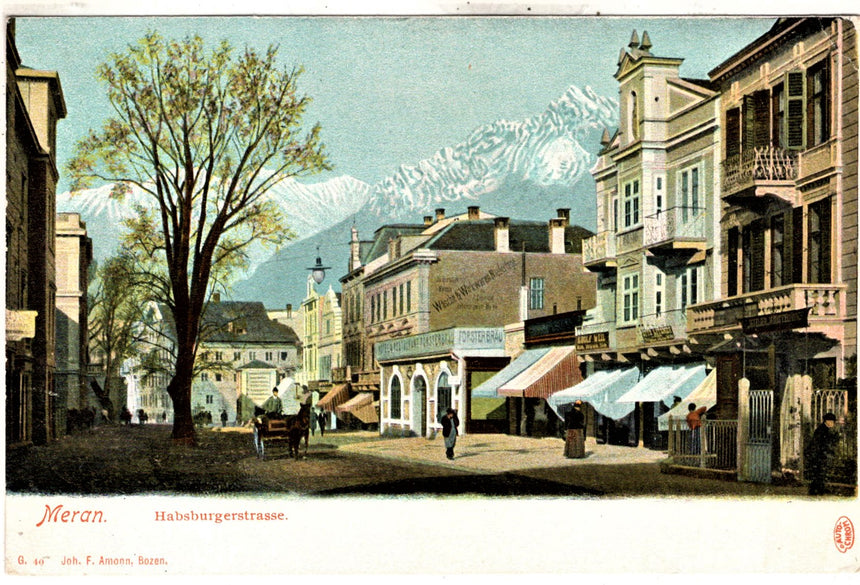 Cartolina antica Merano Habsburgerstrasse