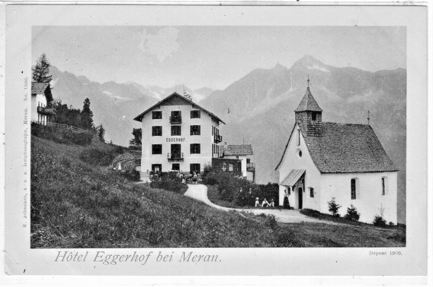 Cartolina antica Merano Hotel Eggerhof bei Meran