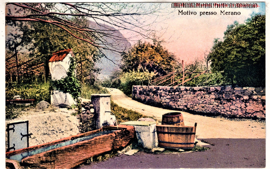Cartolina antica Merano Obermais motivo