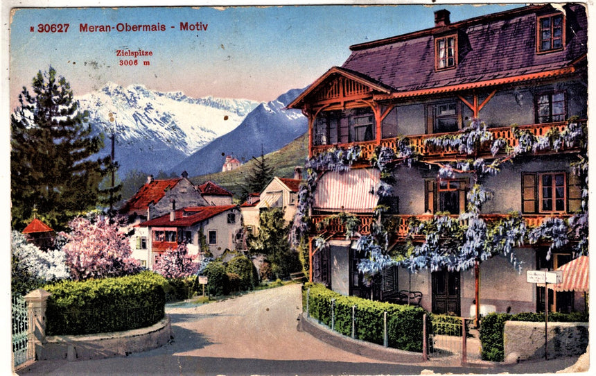 Cartolina antica Merano Obermais motiv