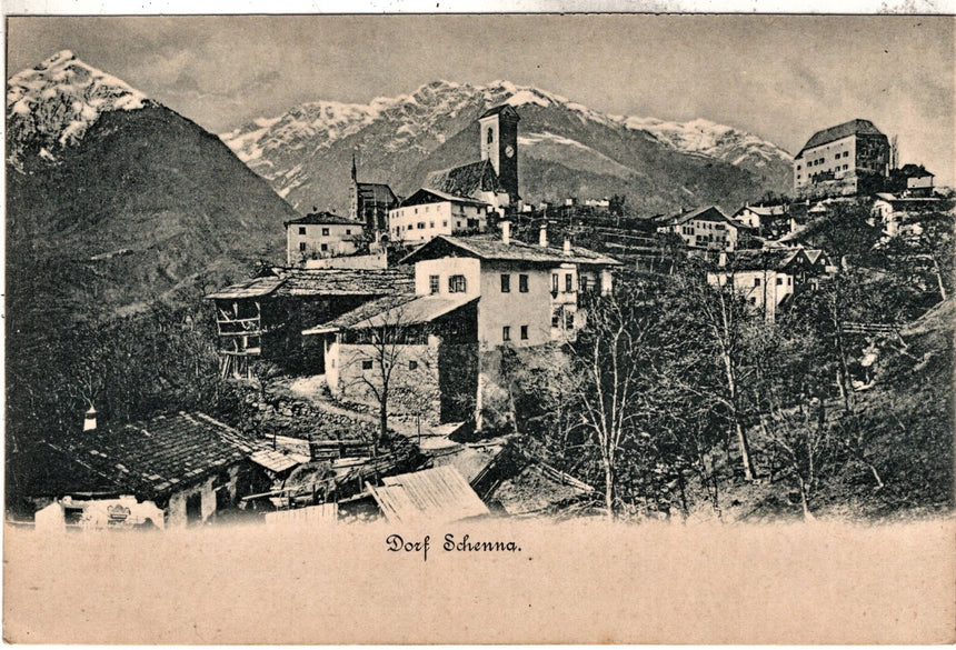 Cartolina antica Merano Dorf Schònna bei Meran
