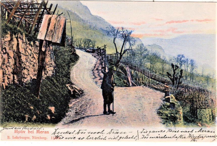 Cartolina antica Merano Motiv bei Meran