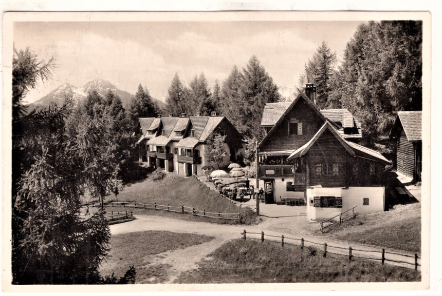 Cartolina antica Merano Albergo stazione teleferica S.Vigilio presso Lana