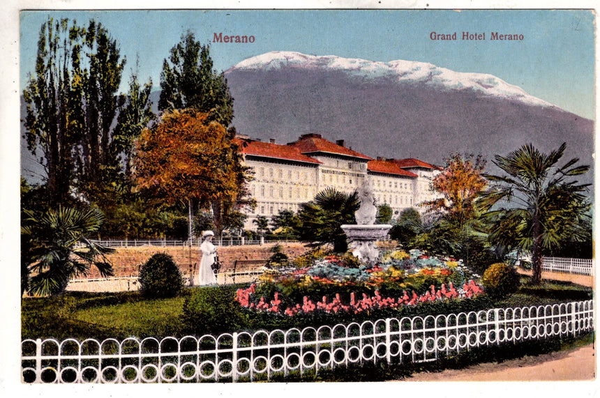 Cartolina antica Merano grand hotel Merano -Trento