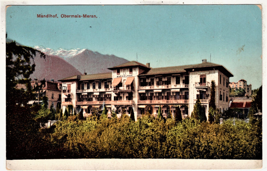 Cartolina antica Merano Mandlhof Obermais Meran