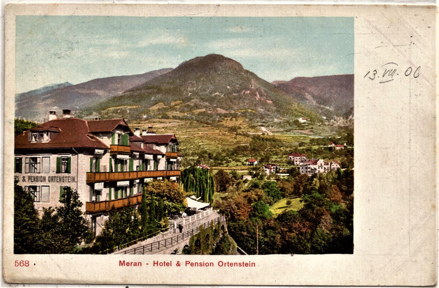 Cartolina antica Merano Hotel Ortenstein Meran