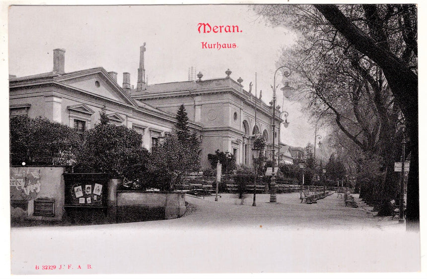 Cartolina antica Merano Kurhaus in Meran Sudtirol