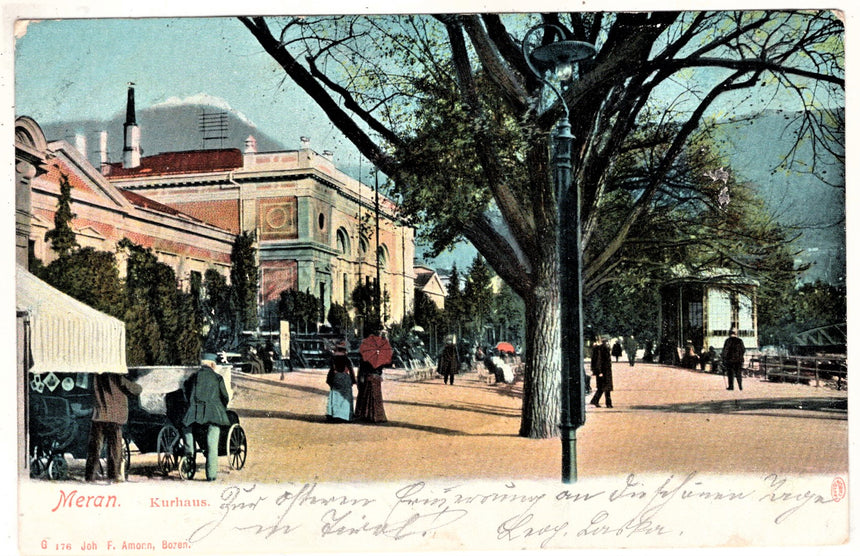 Cartolina antica Merano Meran Kurhaus