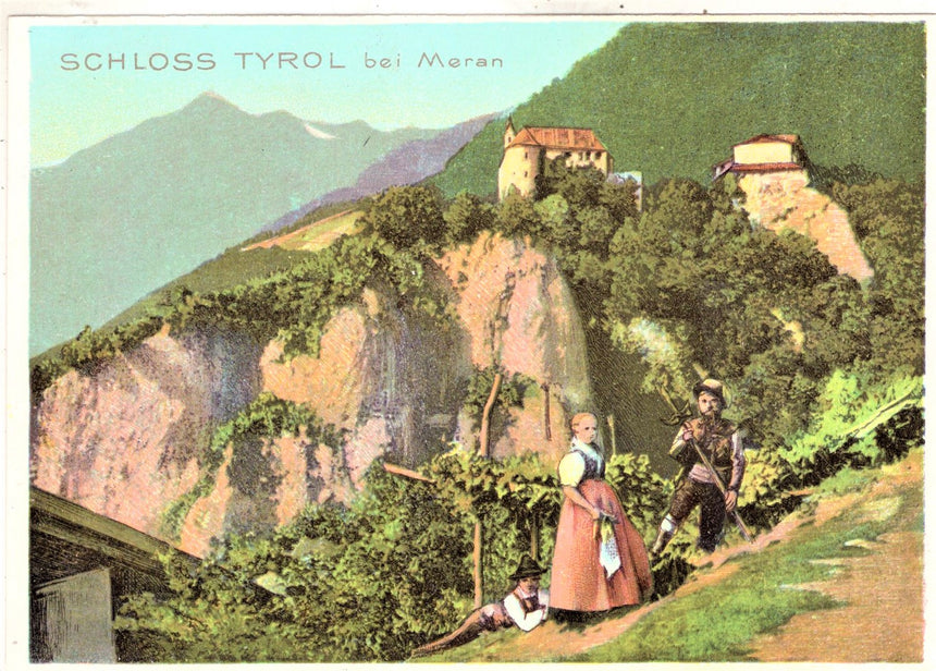 Cartolina antica Merano Schloss Tirol bei Meran