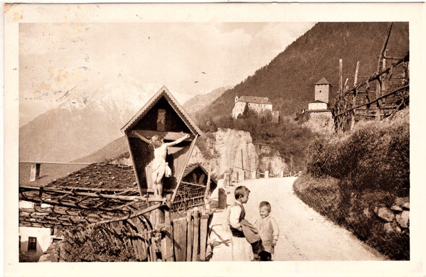 Cartolina antica Merano Schloss Tirol bei Meran